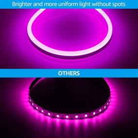 img 1 attached to 🎀 50ft Outdoor LED Neon Rope Light – Waterproof, ETL & UL Certified, AC 120V (150ft Max), Pink – Ideal for Commercial Building Decor, Soffit Display