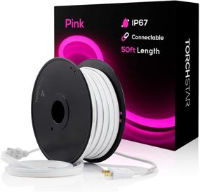 img 4 attached to 🎀 50ft Outdoor LED Neon Rope Light – Waterproof, ETL & UL Certified, AC 120V (150ft Max), Pink – Ideal for Commercial Building Decor, Soffit Display