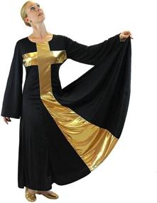 img 2 attached to Danzcue Womens Praise Cross Long Dress: Exquisite Elegance for Divine Performances