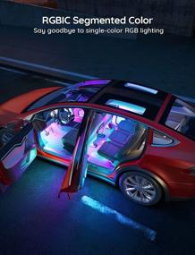 img 3 attached to 🚗✨ Govee Умные светодиодные полосы для автомобиля: Управляйте интерьером вашего автомобиля 16 миллионами цветов!