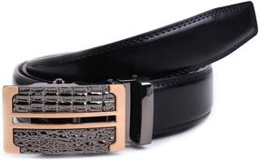 img 1 attached to Luxury Automatic Leather Business 47 3Inch Men's Accessories and Belts