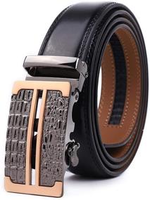 img 3 attached to Luxury Automatic Leather Business 47 3Inch Men's Accessories and Belts