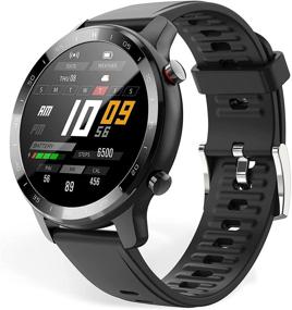 img 4 attached to 🏃 MISIRUN Smart Watch with Heart Rate Monitor, 1.28" Fitness Activity Tracker, IP67 Waterproof Sport Smartwatch for Men and Women, Compatible with Android iOS Smart Phone (Black)