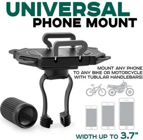 img 3 attached to 📲 Universal Bike & Motorcycle Phone Mount for iPhone 12 (11, SE, Xr, Plus/Max), Galaxy S20, and All Cell Phones - Handlebar Holder for ATV, Bicycle, and Motorbike - Enhances Safety & Comfort by +100