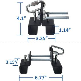 img 3 attached to 🥊 Heavy Duty Steel Qualward I-Beam Heavy Bag Hanger with 3.15” W Beam Clamp Hook - Ideal for Boxing, Muay Thai & MMA Training