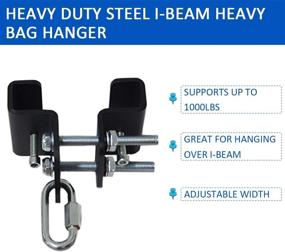 img 2 attached to 🥊 Heavy Duty Steel Qualward I-Beam Heavy Bag Hanger with 3.15” W Beam Clamp Hook - Ideal for Boxing, Muay Thai & MMA Training