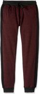 boys' burgundy southpole jogger fleece colors pants - trendy and comfortable bottoms for kids logo