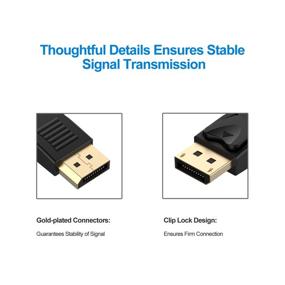 img 2 attached to 🔌 Rankie DisplayPort to DisplayPort Cable: Enjoy 4K Resolution Clarity - 6 Feet, Black