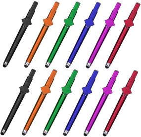 img 4 attached to 🖊 12 Pcs SITAKE Stylus Pen Set - Multifunctional 3 in 1 Design with Phone Holder, Capacitive Stylus, Ballpoint Pens - Mobile Stand Stylus Pens for Touch Screen Devices: Phones, Tablets, and Computers (Style 1)