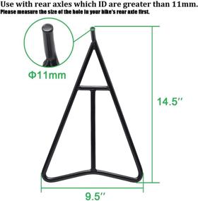 img 1 attached to 🏍️ Eapele Треугольная подставка для мотокросса: Т-образная центральная опора для улучшенной несущей способности и прочная стальная конструкция с черным порошковым покрытием для защиты