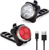🚴 vont pyro bike light set - usb rechargeable, ultra bright front and back bicycle light, longer battery life, waterproof, 4 modes (2 cables, 4 straps) logo