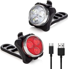 img 4 attached to 🚴 Vont Pyro Bike Light Set - USB Rechargeable, Ultra Bright Front and Back Bicycle Light, Longer Battery Life, Waterproof, 4 Modes (2 Cables, 4 Straps)