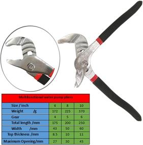 img 2 attached to Набор трубчатых плоскогубцев BQKKWIN 3 штуки - высокоуглеродистая сталь, регулируемые насосные плоскогубцы для захвата гаек, болтов, труб и фиттингов