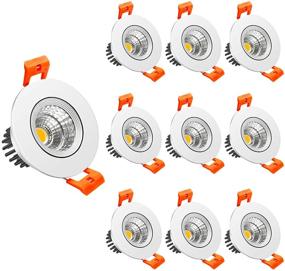 img 4 attached to LightingWill 10-Pack 3W CRI80 LED Downlight Dimmable 247LM Directional Recessed COB Ceiling Light Cut-Out 2In(51Mm) 60 Beam Angle 4000K-4500K Natural White 25W Halogen Bulbs Equivalent