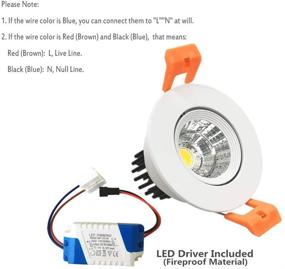 img 1 attached to LightingWill 10-Pack 3W CRI80 LED Downlight Dimmable 247LM Directional Recessed COB Ceiling Light Cut-Out 2In(51Mm) 60 Beam Angle 4000K-4500K Natural White 25W Halogen Bulbs Equivalent
