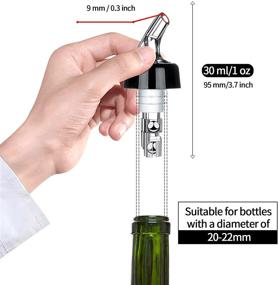 img 1 attached to 🍹 SEO-Optimized 1oz/30ml Automatic Measured Bottle Pourer - Pack of 4 Quick Shot Spirit Measure Pourer for Drinks, Wine, Cocktails - Home Bar Essential