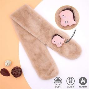 img 3 attached to Winter Thick Scarf for Baby Boys and Girls: Toddler Plush Neck Warmer, Soft Shawl Wrap Scarves