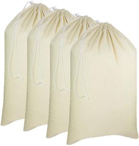 img 4 attached to 👜 Simpli-Magic 79164 Canvas Laundry Bags: Natural, 28"x36" Size - Set of 4 Pack