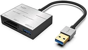 img 4 attached to Moveski 5212B Professional USB3.0 XQD Card Reader, High-Speed 5Gbps XQD 2.0 and USB 3.0 SD Memory Card Reader, XQD 500MB/S - Gray