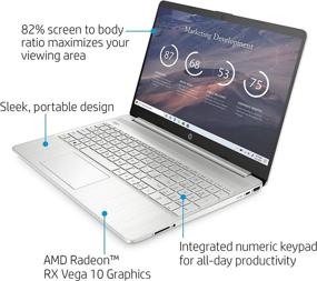 img 1 attached to 💻 HP 15 Laptop: AMD Ryzen 7 3700U, 8GB RAM, 256GB SSD, HD Display - Windows 10 Home