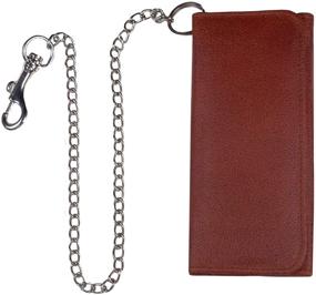 img 1 attached to 🐄 Genuine Cowhide Leather Trifold Motorcycle Wallet