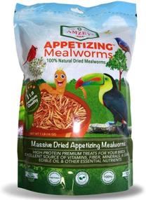 img 4 attached to 🐛 Amzey Dried Mealworms 1 LB - Premium Natural Chicken Feed, Bird & Fish Food, Turtle, Duck, and Reptile Treat - Non-GMO, High Protein & Nutrition, No Preservatives