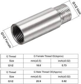 img 2 attached to Uxcell Наконечник наружного диаметра из нержавеющей стали