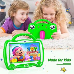 img 3 attached to 7-inch Kids Tablet with Parent Control, iWawa Learning Software, Dual Cameras, Bluetooth, WiFi, Frog Style Stand - Perfect Boys and Girls Gift - TJD