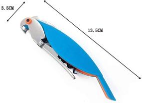 img 1 attached to 🦜 Parrot Shaped Waiters Corkscrew: Stylish Wine Opener & Bottle Opener in Light Blue