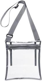 img 4 attached to 👜 HULISEN Transparent Crossbody Bag, Stadium Approved, featuring Additional Inner Pocket