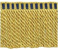 db3 5 yard value pack of medium and light gold bullion fringe trim with blue header - 15 feet / 4.6 meters long logo