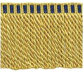 img 4 attached to DB3 5 Yard Value Pack of Medium and Light Gold Bullion Fringe Trim with Blue Header - 15 Feet / 4.6 Meters Long