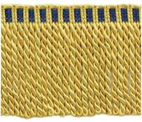 img 3 attached to DB3 5 Yard Value Pack of Medium and Light Gold Bullion Fringe Trim with Blue Header - 15 Feet / 4.6 Meters Long