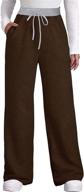 👖 dofaoo women's winter pants with pockets - lounge wide leg sweatpants for fall, elastic waist with drawstring. sizes s-3xl logo