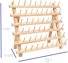 img 2 attached to 🧵 DREAMSTITCH 60-Spool Rack Thread Holder for Sewing, Quilting, and Embroidery - Organize with Hook and Tool - Embroidery Thread Holder