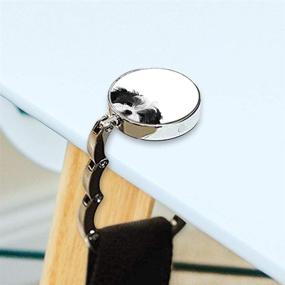 img 1 attached to 👜 Stylish and Functional WIRESTER Metal Handbag Hanger: Round Foldable Purse Hook for Women