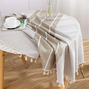 img 2 attached to ColorBird Stitched Tablecloth: Dust-Proof Decorative Cover