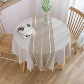 img 3 attached to ColorBird Stitched Tablecloth: Dust-Proof Decorative Cover