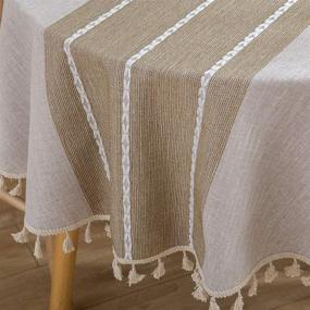 img 4 attached to ColorBird Stitched Tablecloth: Dust-Proof Decorative Cover