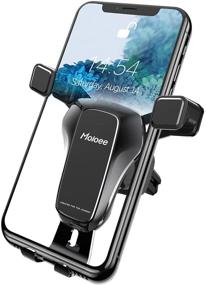 img 4 attached to 📲 Upgraded Gravity Car Phone Mount for Vent - Universal 360 Degree Adjustable Stable Phone Cradle Mount - Compatible with Most 4.7-7 inch Mobile Phone Devices