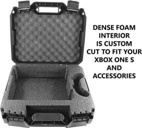 img 1 attached to 🎮 CASEMATIX Xbox One S Travel Case - Ultimate Protection for Console, Controller, and Accessories - Hard Shell, Foam Compartments, Power Adapter Storage & More - Case Only