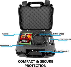 img 3 attached to 🎮 CASEMATIX Xbox One S Travel Case - Ultimate Protection for Console, Controller, and Accessories - Hard Shell, Foam Compartments, Power Adapter Storage & More - Case Only