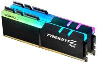 💡 g.skill trident z rgb series 16 gb (8 gb x 2) ddr4 3866 mhz pc4-30900 cl18 dual channel memory kit - black with full length rgb led light bar - f4-3866c18d-16gtzr logo