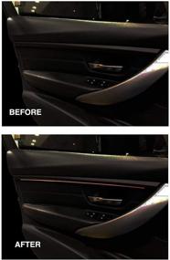 img 2 attached to 🚗 Enhance your BMW 3 Series F30 / F31 / F80 with Ambient LED Light Strips Covers - Elevate Your Interior Style with Sharpened Lines Upgrade