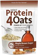 🥞 pescience select protein4oats: maple and brown sugar blend for oats and oatmeal -12 servings, whey and casein protein logo