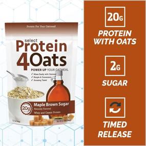 img 3 attached to 🥞 PEScience Select Protein4Oats: Maple and Brown Sugar Blend for Oats and Oatmeal -12 Servings, Whey and Casein Protein