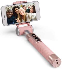 img 2 attached to Pictar Smart Selfie Stick with Rechargeable Battery - Apple, Samsung, Huawei, Sony & Pixel Compatible, Millennial Pink