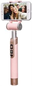 img 3 attached to Pictar Smart Selfie Stick with Rechargeable Battery - Apple, Samsung, Huawei, Sony & Pixel Compatible, Millennial Pink