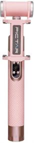 img 1 attached to Pictar Smart Selfie Stick with Rechargeable Battery - Apple, Samsung, Huawei, Sony & Pixel Compatible, Millennial Pink
