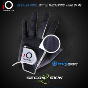 img 3 attached to 🏌️ Men's Golf Gloves: Rain Grip LH RH Weathersof No Sweat, Soft & Comfortable - Gray/Green, Sizes Small to XL